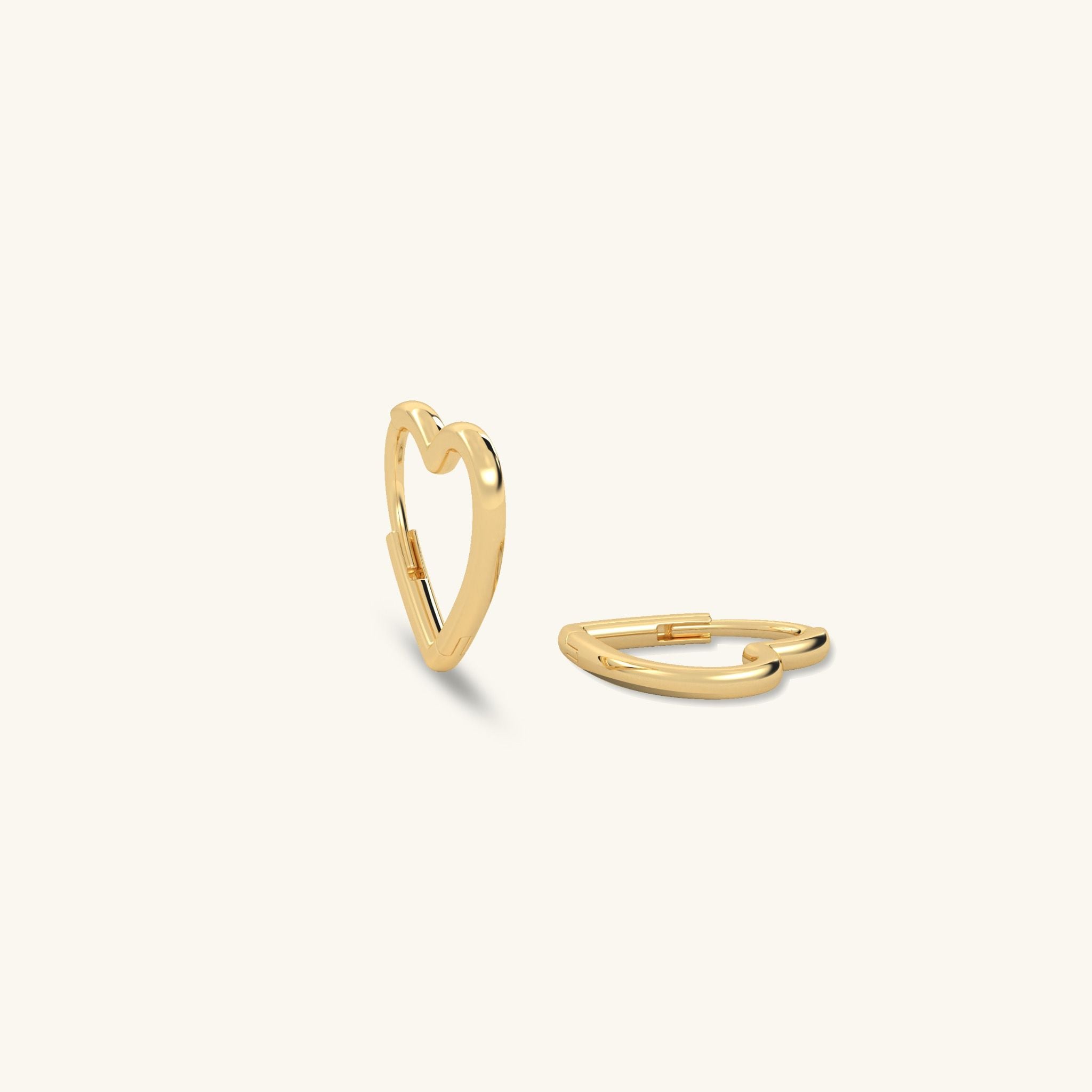  Bông tai tròn vàng 18k bạc ý đẹp nhất kiểu mới hình trái tim dài cá tính Gix Jewelry 