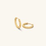  Bông tai khoen tròn bạc nam nữ s925 cao cấp mạ vàng 18k phối xích cá tính 