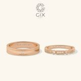  Nhẫn cưới cặp Eternity vàng 18k kim cương đẹp - GCR25050039 