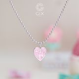  Dây chuyền bạc cho bé hình trái tim happy ngoan xinh yêu nhiều màu sắc Gix Jewel 