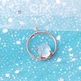  Mặt dây chuyền bạc đính đá Moonstone Gix Jewel 
