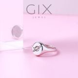  Nhẫn signet ring bạc hình tiểu hành tinh Gix Jewel 