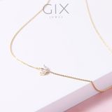  Dây chuyền vàng 750 bạc ý nữ sợi mỏng đính kim cương cao cấp GixJewel 