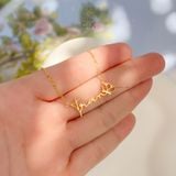  Dây chuyền tên mình gắn chữ cái vàng 18k & bạc ý cho nam nữ kiểu mới nhất Gixjewel 