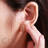  Khuyên tai vàng nữ bạc đẹp hình 12 cung hoàng đạo đính đá lấp lánh cá tính Gix 