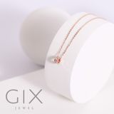  Dây chuyền vàng nữ 18k sợi mỏng đẹp cao cấp hình lu thống đính đá Gix Jewel 