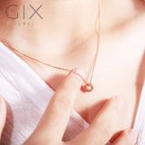  Dây chuyền vàng nữ 18k sợi mỏng đẹp cao cấp hình lu thống đính đá Gix Jewel 