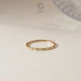  Nhẫn bạc trơn nữ s925 vàng 18k vát mỏng đeo ngón trỏ cá tính Gix Jewel 