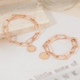  Vòng tay bạc đôi mắc xích vuông cá tính khắc chữ đeo cặp đẹp Gix Jewel 
