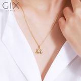  Mặt dây chuyền bạc hình con voi khoét trái tim tinh xảo Gix Jewel 
