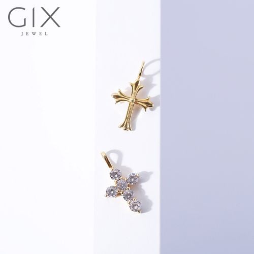  Mặt dây chuyền bạc hình thánh giá đính đá giá sốc Gix Jewel 