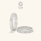  Nhẫn cưới vàng 18k hình vương miện đính đá Gix Jewel - GCR25050117 