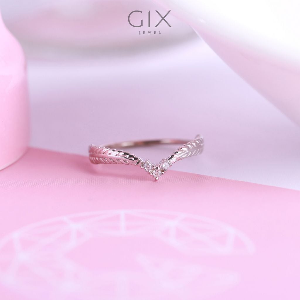 Nhẫn Bạc Đẹp Cho Nữ Lông Vũ 925 Mạ Vàng Hồng Tphcm Gix Jewel