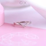  Nhẫn nữ bạc mạ vàng hồng 18k giá dưới 3 triệu kiểu lông vũ thời trang Gix Jewelry 