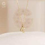  Dây chuyền có tên khắc chữ cho nam nữ vàng 18k bạc 925 sợi chữ cong mảnh Gix Jewel 