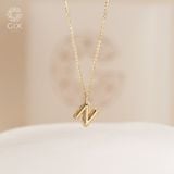  Dây chuyền có tên khắc chữ cho nam nữ vàng 18k bạc 925 sợi chữ cong mảnh Gix Jewel 
