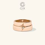  Nhẫn Cưới Vàng 610 Trơn Khắc Tên Theo Yêu Cầu Gix - GCR25050059 