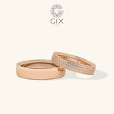  Nhẫn đôi đính đá bản vuông đẹp Gix Jewelry - GCR25050102 