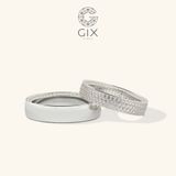  Nhẫn cưới kim cương đặc biệt vàng trắng luxury đính hột xoàn đẹp Gix Jewelry 