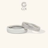  Nhẫn cưới vàng 18k đính kim cương cao cấp Gix Jewel - GCR25050102 