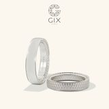  Nhẫn đôi đính đá bản vuông đẹp Gix Jewelry - GCR25050102 