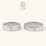  Nhẫn cưới vàng 10k đẹp lạ đính kim cương sang trọng Gix Jewel - GCR25050100 
