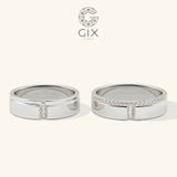  Nhẫn cưới vàng ý 750 thiết kế độc đáo đính kim cương sang trọng hiện đại Gix Jewelry 