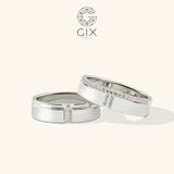  Nhẫn cưới vàng 14k đẹp lạ đính kim cương Gix Jewel - GCR25050100 