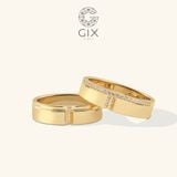  Nhẫn cưới vàng ý 750 thiết kế độc đáo đính kim cương sang trọng hiện đại Gix Jewelry 