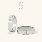  Nhẫn cưới vàng 18k đẹp lạ đính kim cương Gix Jewel - GCR25050100 