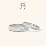  Nhẫn cưới vàng 14k đính kim cương đơn giản đẹp Gix - GCR25050060 