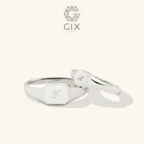  Nhẫn cưới signet ring vàng 10k khắc chữ đẹp Gix Jewel - GCR25050106 