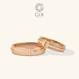  Nhẫn cưới vàng 14k đẹp đính full hột xoàn tấm Gix Jewel - GCR25050105 