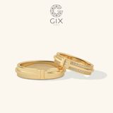  Nhẫn cưới vàng 14k đẹp đính full hột xoàn tấm Gix Jewel - GCR25050105 