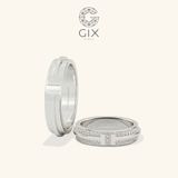  Nhẫn cặp đẹp bạc s925 đính đá cao cấp Gix Jewel - GCR25050105 