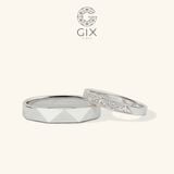  Nhẫn cưới vàng tây 18k thiết kế riêng mới nhất full kim cương tấm Gix Jewel 