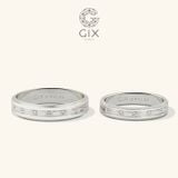  Nhẫn cặp thời trang đính đá tấm full vòng Gix - GCR25050065 