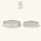  Nhẫn cưới đơn giản trơn đẹp vàng tây 18k đính đá sang trọng Gix Jewel 