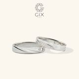  Nhẫn cưới Rosa vô cực vàng 610 đẹp đính kim cương Gix Jewel - GCR25050092 
