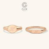  Nhẫn cặp signet ring khắc chữ theo yêu cầu Gix - GCR25050084 