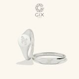  Nhẫn cưới vàng 610 signet ring khắc chữ Gixjewel - GCR25050084 