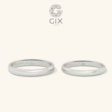  Nhẫn cưới trơn đẹp nhất vàng 18k đơn giản khắc tên theo yêu cầu Gix Jewel 