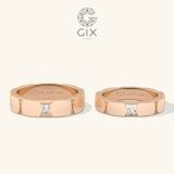  Nhẫn cưới vàng 18k đính kim cương Moissanite Gix - GCR25050070 