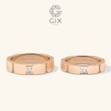  Nhẫn cưới gắn kim cương vàng ý đẹp bản to khắc chữ trên nhẫn Gix Jewel 