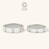  Nhẫn cưới vàng 18k đính kim cương Moissanite Gix - GCR25050070 