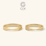  Nhẫn cưới 18k vô cực uy tín vàng tây đẹp mừng cưới đính kim cương đẹp Gix Jewel 