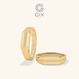  Nhẫn cưới vàng 610 signet ring nam nữ kim cương đẹp - GCR25050082 