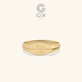  Nhẫn cưới vàng 610 signet ring độc đáo khắc chữ - GCR25050083 