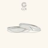  Nhẫn đôi signet ring độc đáo khắc chữ Gix - GCR25050083 