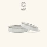  Nhẫn cưới vàng 16k trơn nhám đẹp Gixjewel - GCR25050075 